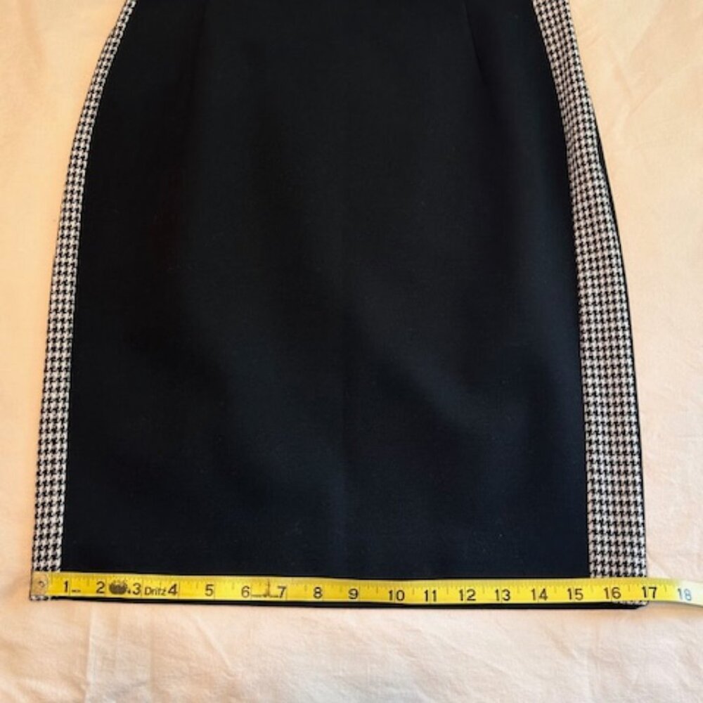 Escada Sport Black Pencil Skirt w Herringbone Side Trim *See Measurements* Small - Picture 1 of 13
